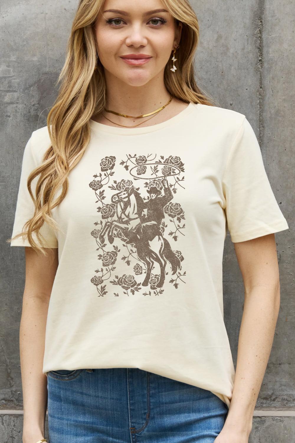 Simply Love Simply Love Full Size Cowboy Graphic Cotton Tee - Lucianne Boutique