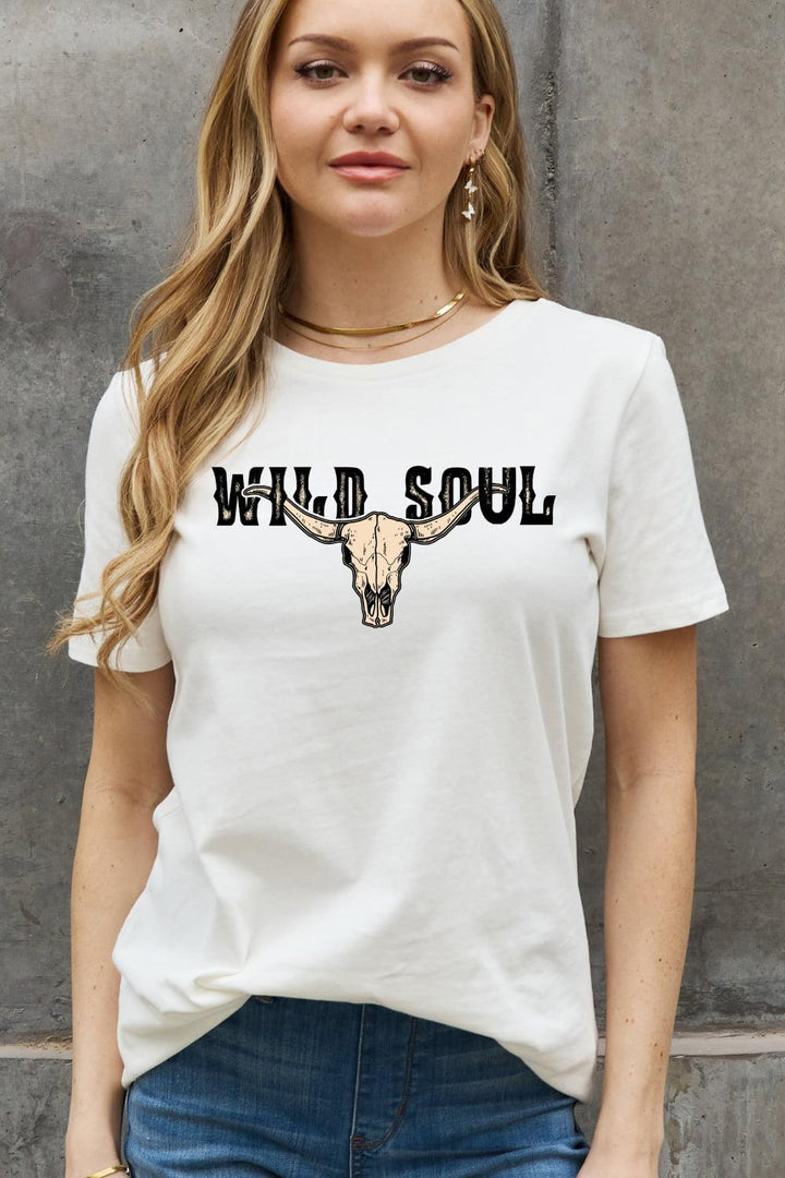 Simply Love Full Size WILD SOUL Graphic Cotton Tee - Lucianne Boutique