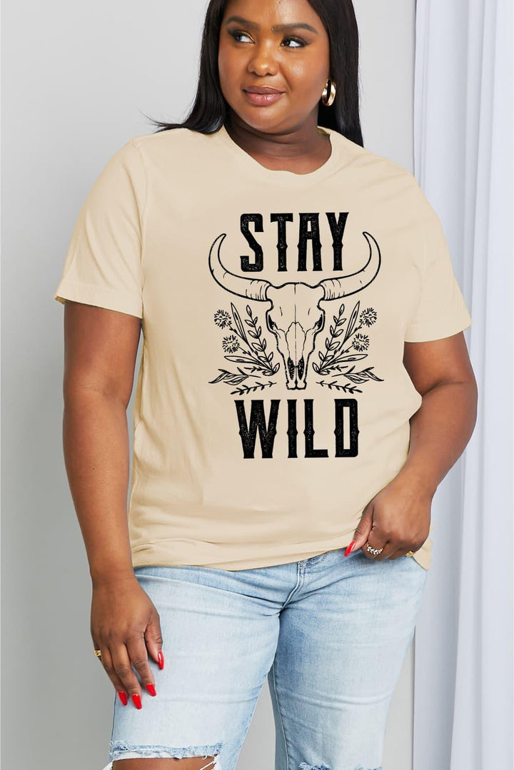 Simply Love Simply Love Full Size STAY WILD Graphic Cotton Tee - Lucianne Boutique