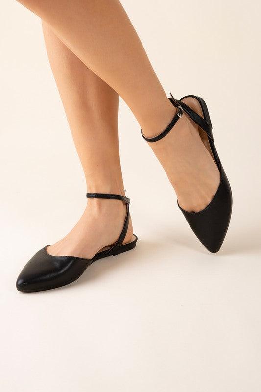 LINDEN-S ANKLE STRAP FLATS - Lucianne Boutique