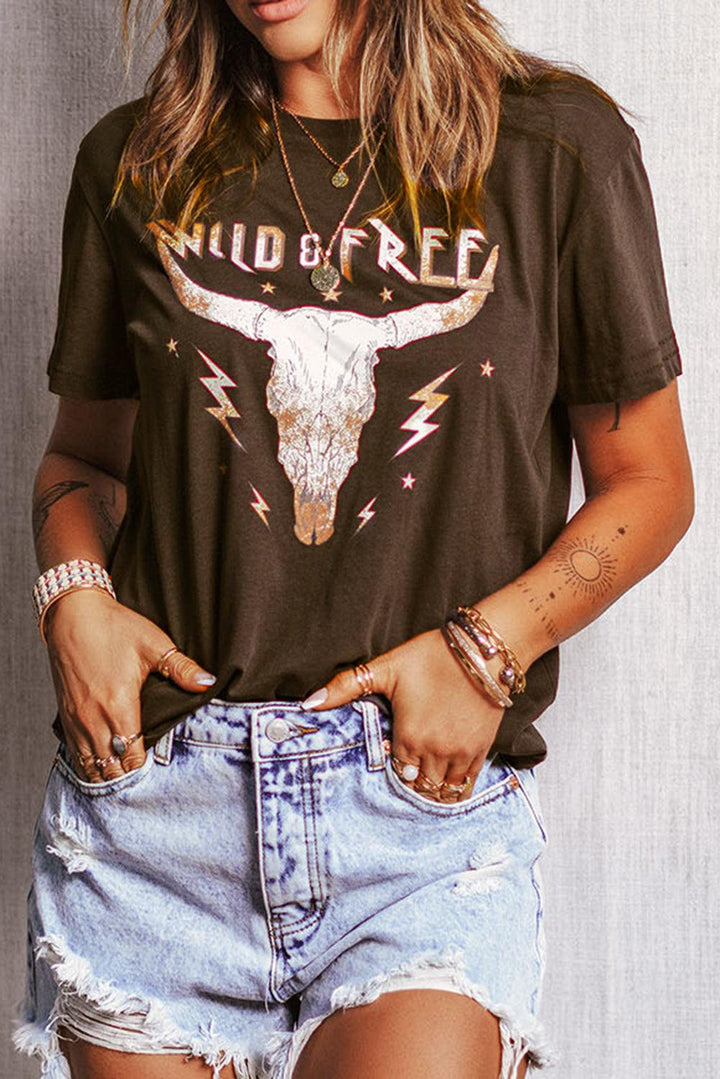 WILD FREE Animal Graphic Tee - Lucianne Boutique