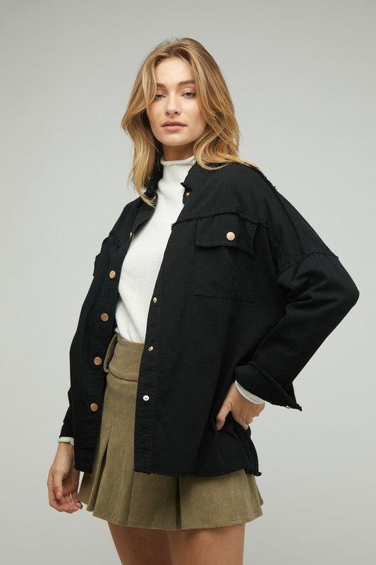 Sequin Long Sleeve Button Down Jacket - Lucianne Boutique