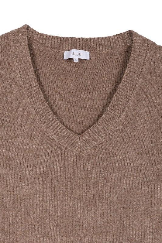 V-neck sweater maxi dress - Lucianne Boutique