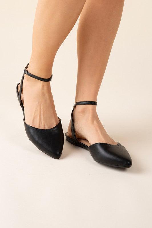 LINDEN-S ANKLE STRAP FLATS - Lucianne Boutique