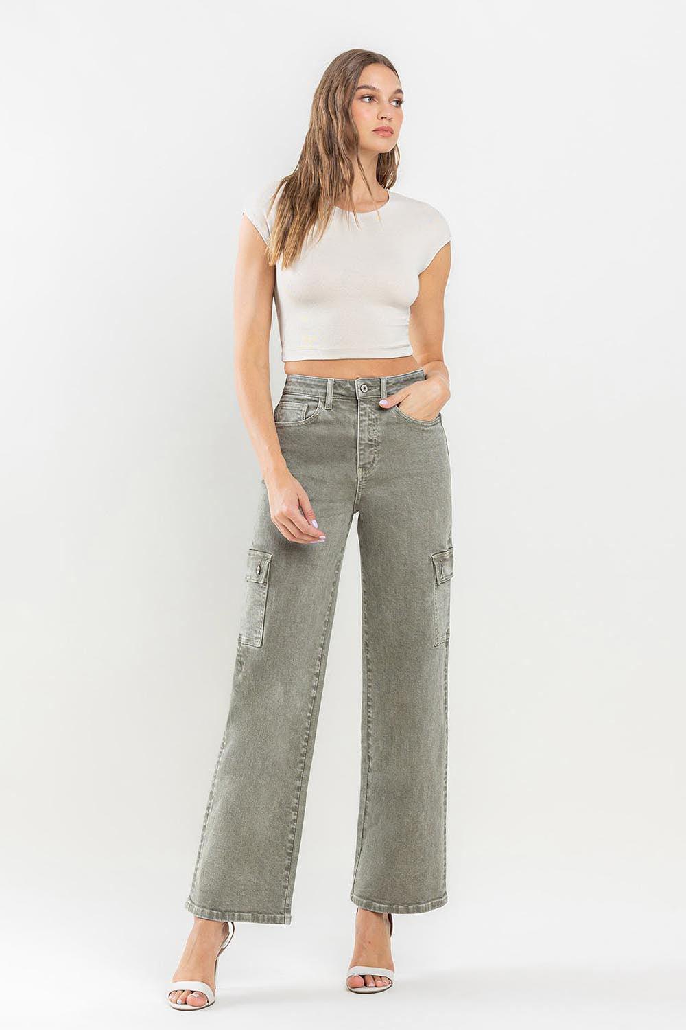 Vervet by Flying Monkey 90's Super High Rise Cargo Jeans - Lucianne Boutique