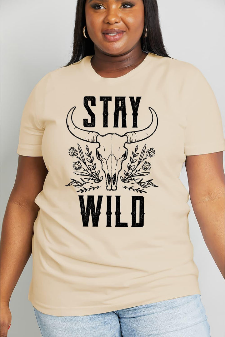 Simply Love Simply Love Full Size STAY WILD Graphic Cotton Tee - Lucianne Boutique