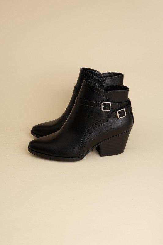 Nadine Ankle Buckle Boots - Lucianne Boutique