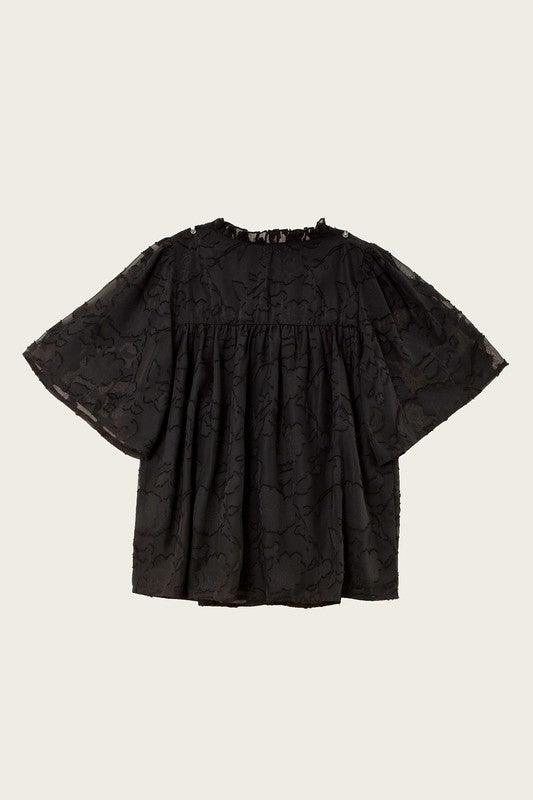 A line blouse with ruffle trim - Lucianne Boutique