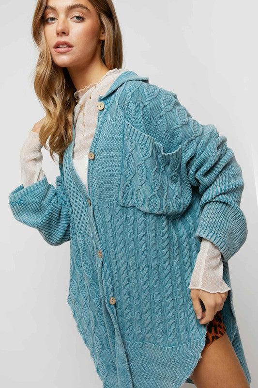Solid Button Down Cardigan - Lucianne Boutique
