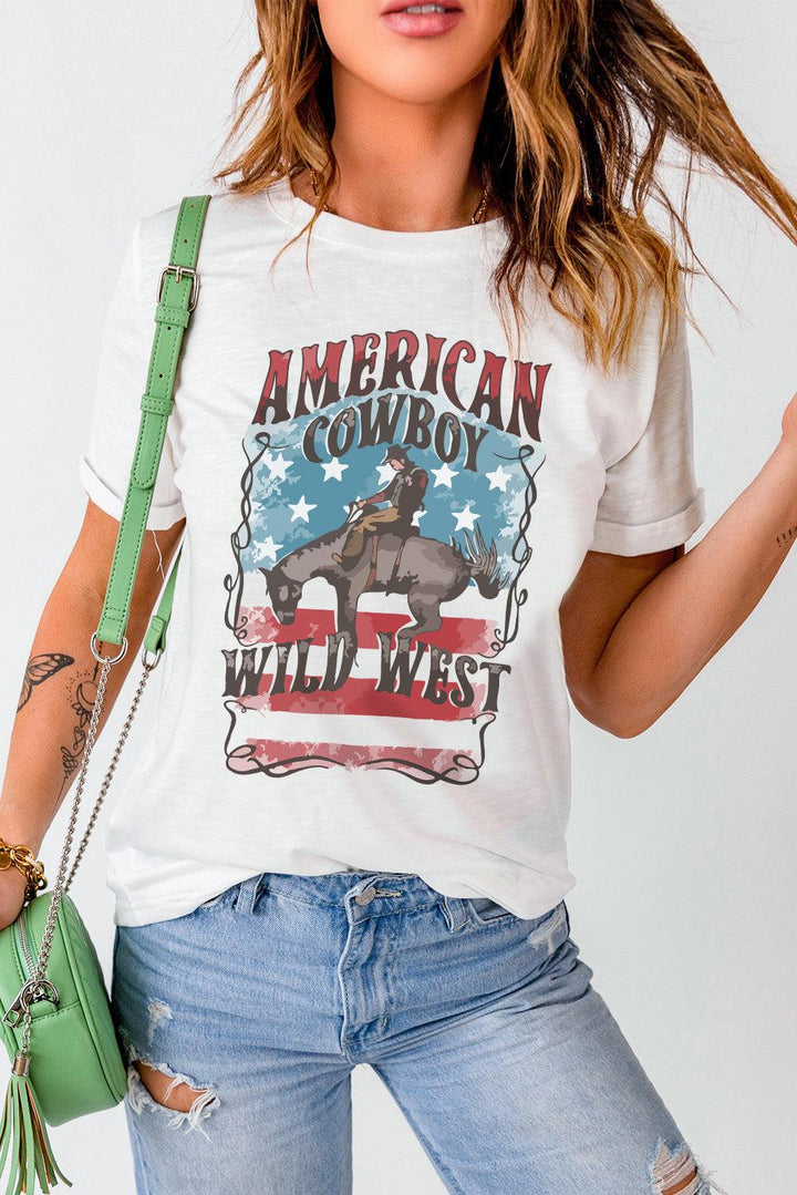 AMERICAN COWBOY WILD WEST Tee Shirt - Lucianne Boutique