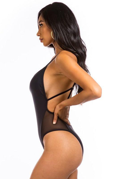 ONE PIECE SWIMWEAR WITH SEE THROUGH SIDES