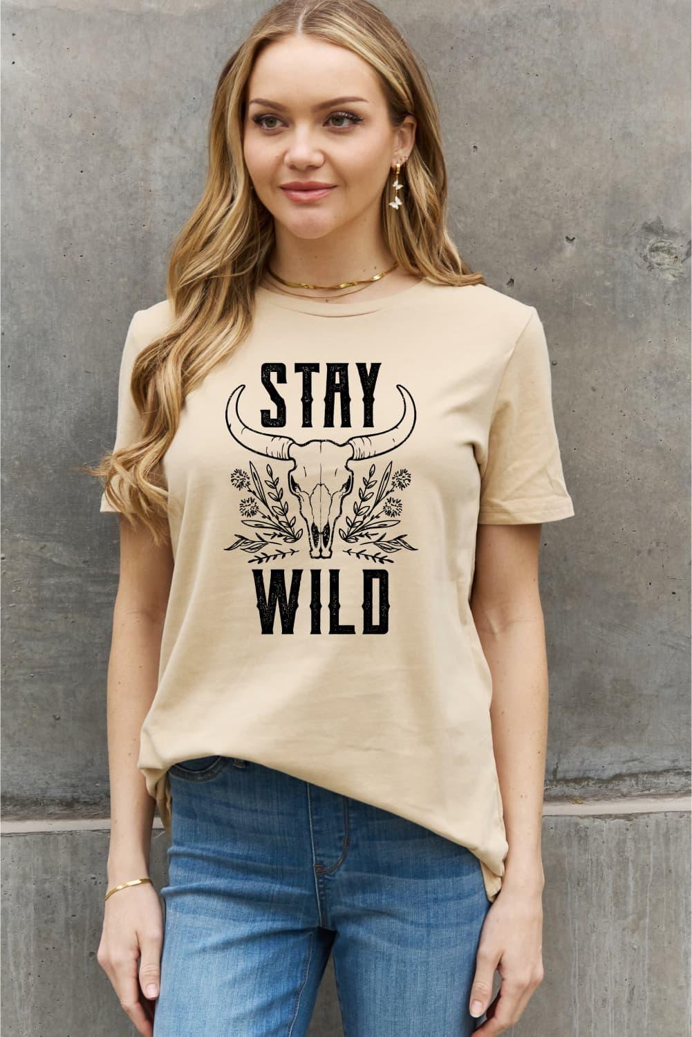 Simply Love Simply Love Full Size STAY WILD Graphic Cotton Tee - Lucianne Boutique