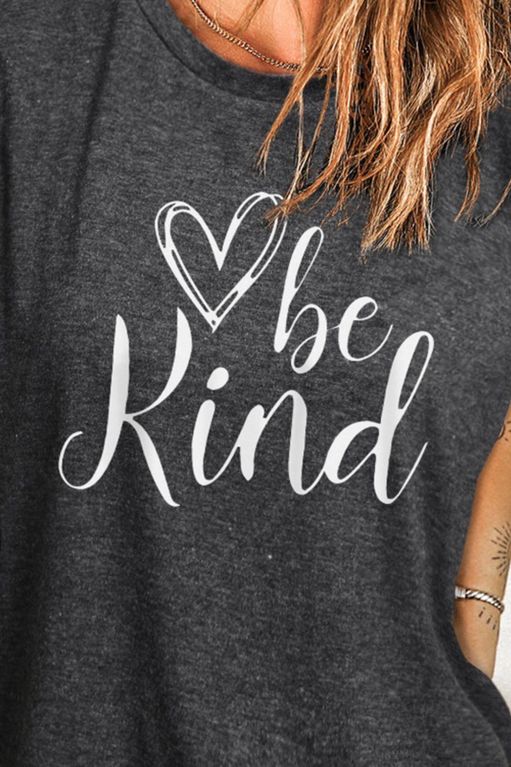 BE KIND Graphic Round Neck Tank - Lucianne Boutique