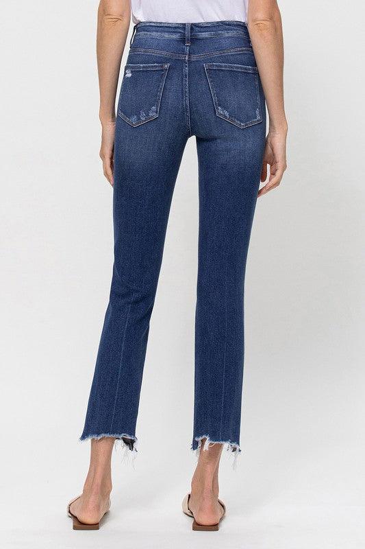 MID RISE CROP SLIM STRAIGHT MEDIUM - Lucianne Boutique