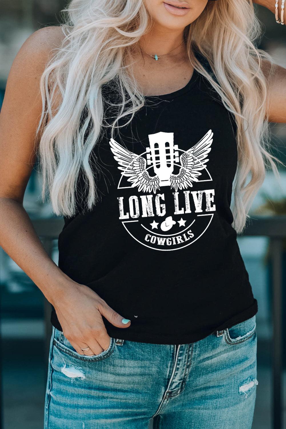 LONG LIVE COWGIRLS Graphic Tank - Lucianne Boutique