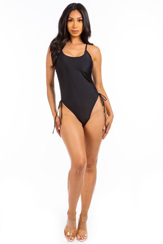 SEXY SOLID COLOR ONE PIECE - Lucianne Boutique