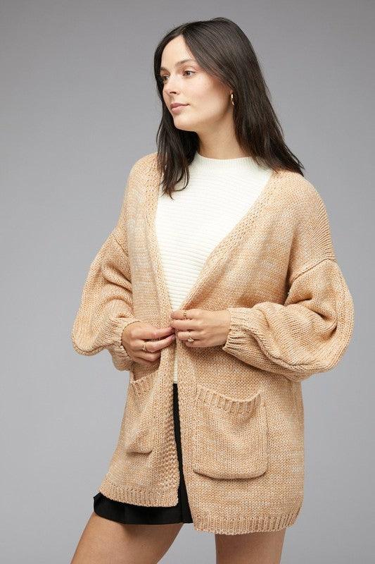 Knit Long Sleeve Cardigan - Lucianne Boutique