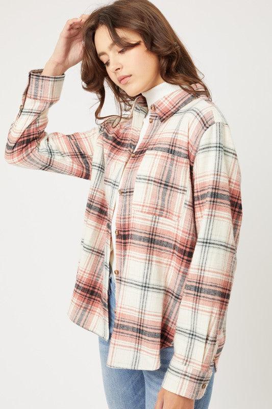 Women's Flannel Top - Lucianne Boutique