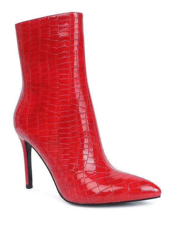 Momoa Patent Pu High Heeled Ankle Boot - Lucianne Boutique