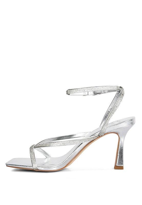 Crush It Diamante Mid Heel Sandal - Lucianne Boutique