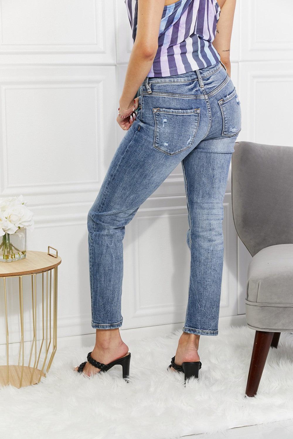 Kancan Full Size Amara High Rise Slim Straight Jeans - Lucianne Boutique