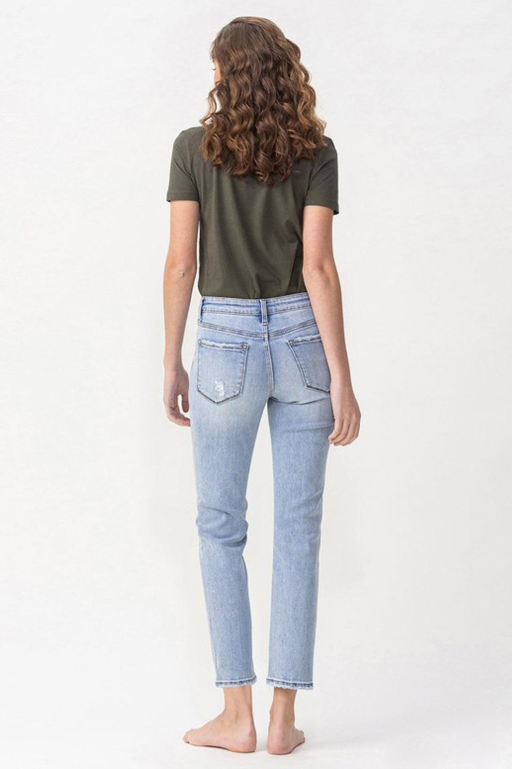 Lovervet Full Size Andrea Midrise Crop Straight Jeans - Lucianne Boutique