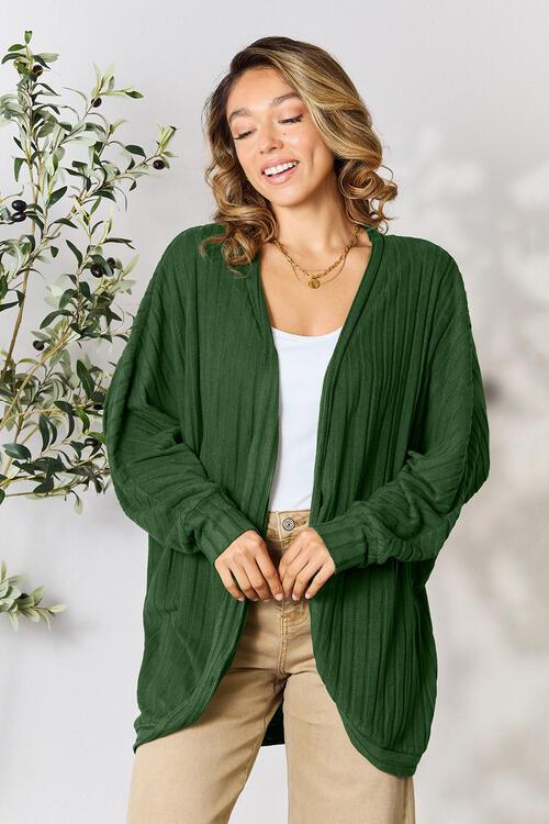 Basic Bae Full Size Ribbed Cocoon Cardigan - Lucianne Boutique