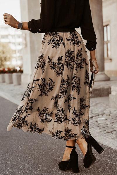 Embroidered High Waist Maxi Skirt - Lucianne Boutique