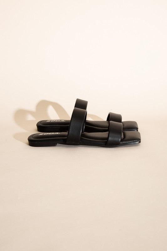 RAMSEY-S DOUBLE STRAP SLIDES - Lucianne Boutique