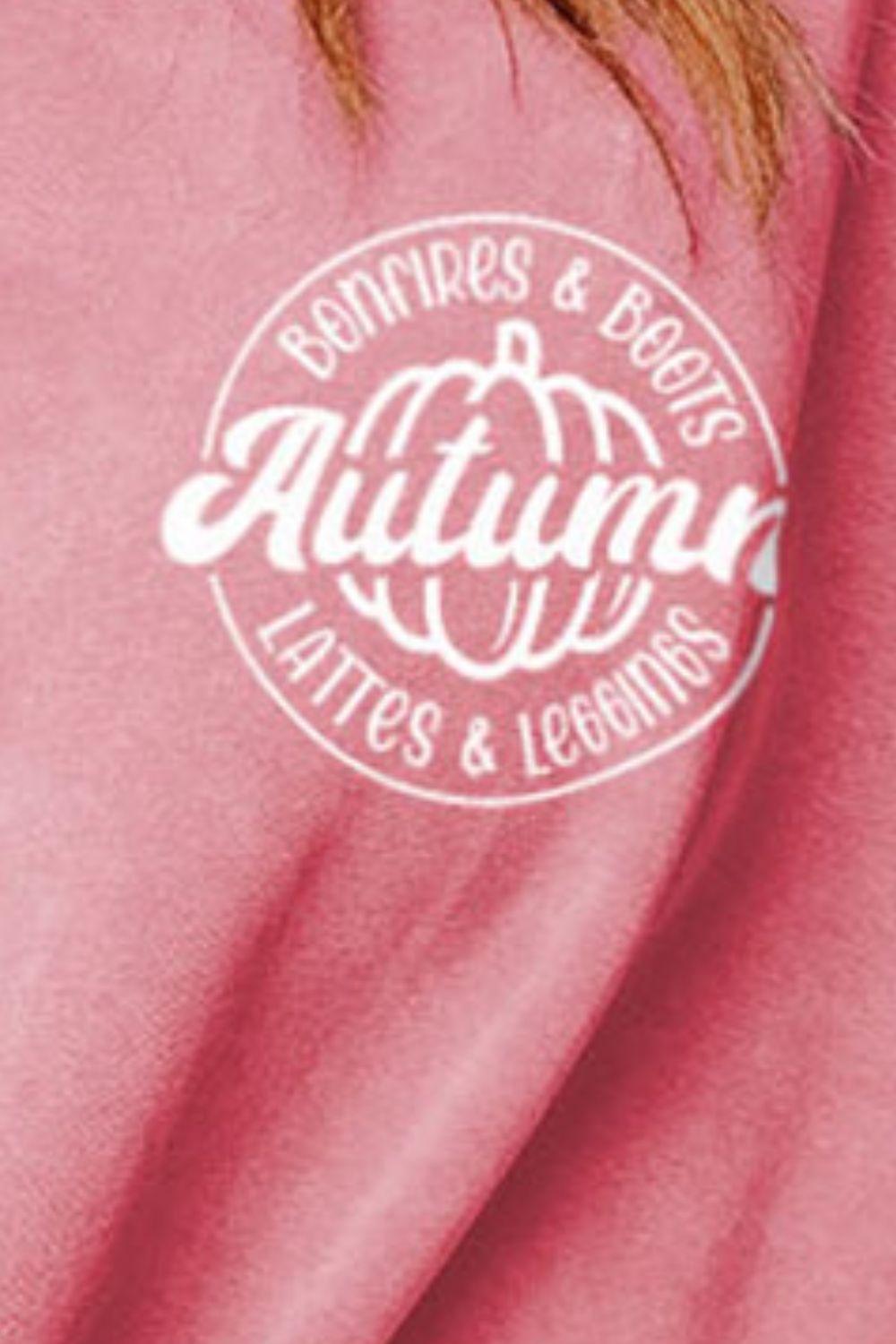 Graphic Dropped Shoulder Slit Sweatshirt - Lucianne Boutique