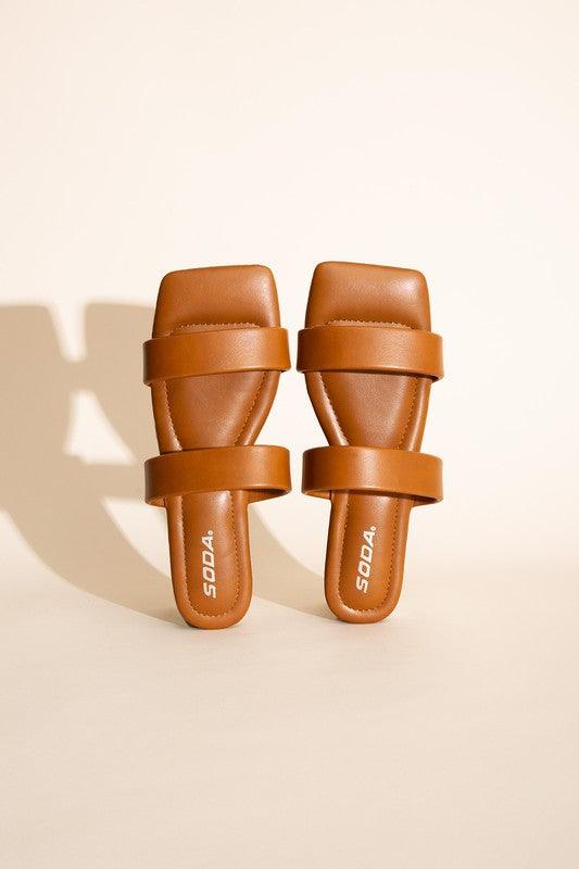 RAMSEY-S DOUBLE STRAP SLIDES - Lucianne Boutique