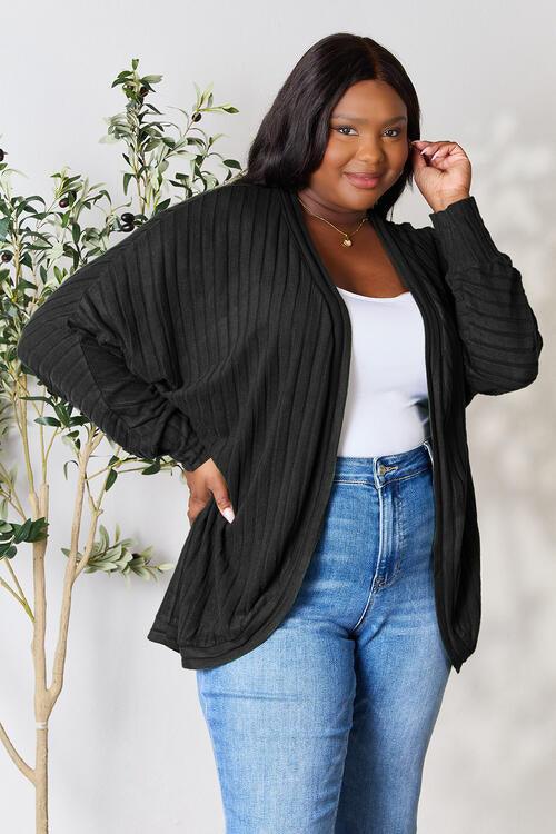 Basic Bae Full Size Ribbed Cocoon Cardigan - Lucianne Boutique