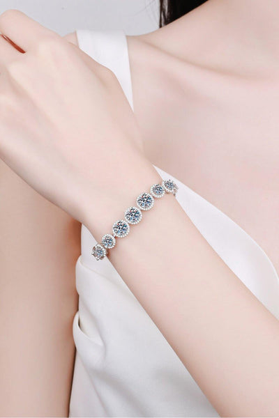 925 Sterling Silver 10.4 Carat Moissanite Bracelet - Lucianne Boutique
