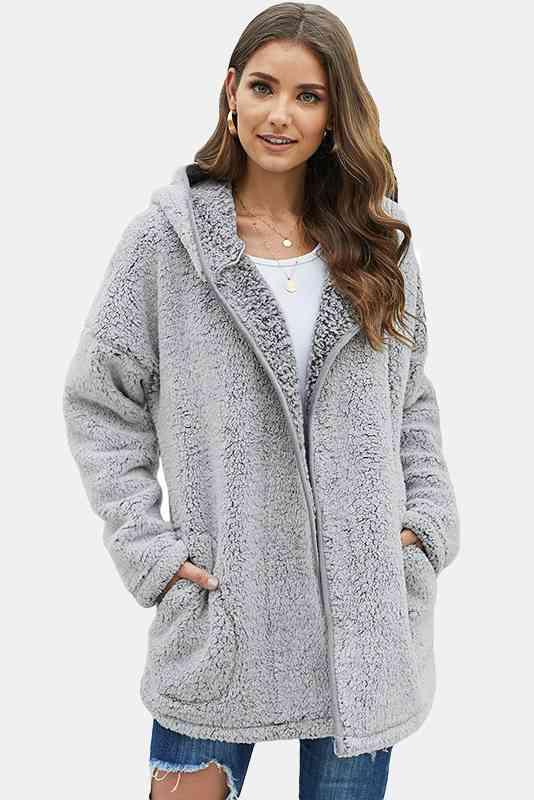 Hooded Teddy Coat - Lucianne Boutique