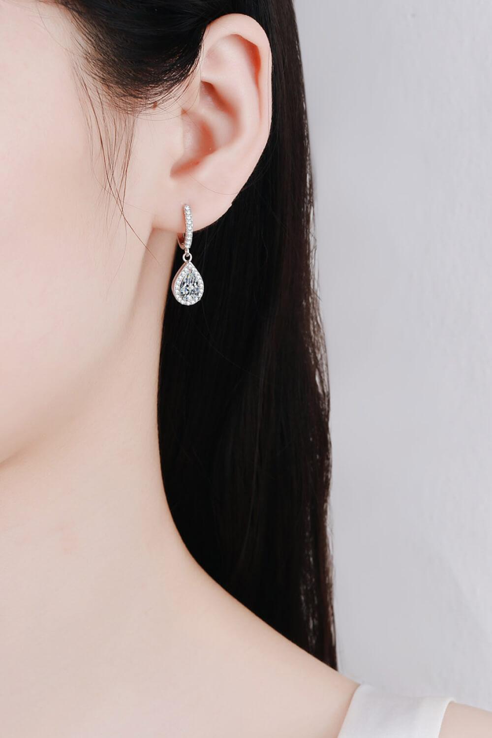 Moissanite Teardrop Earrings - Lucianne Boutique