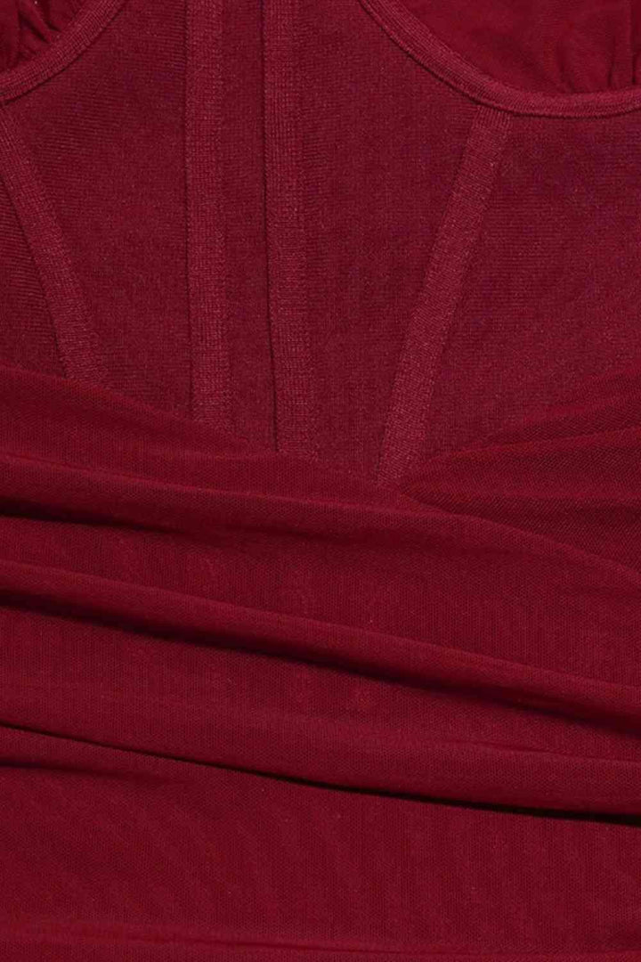 Cutout One-Shoulder Midi Bandage Dress - Lucianne Boutique