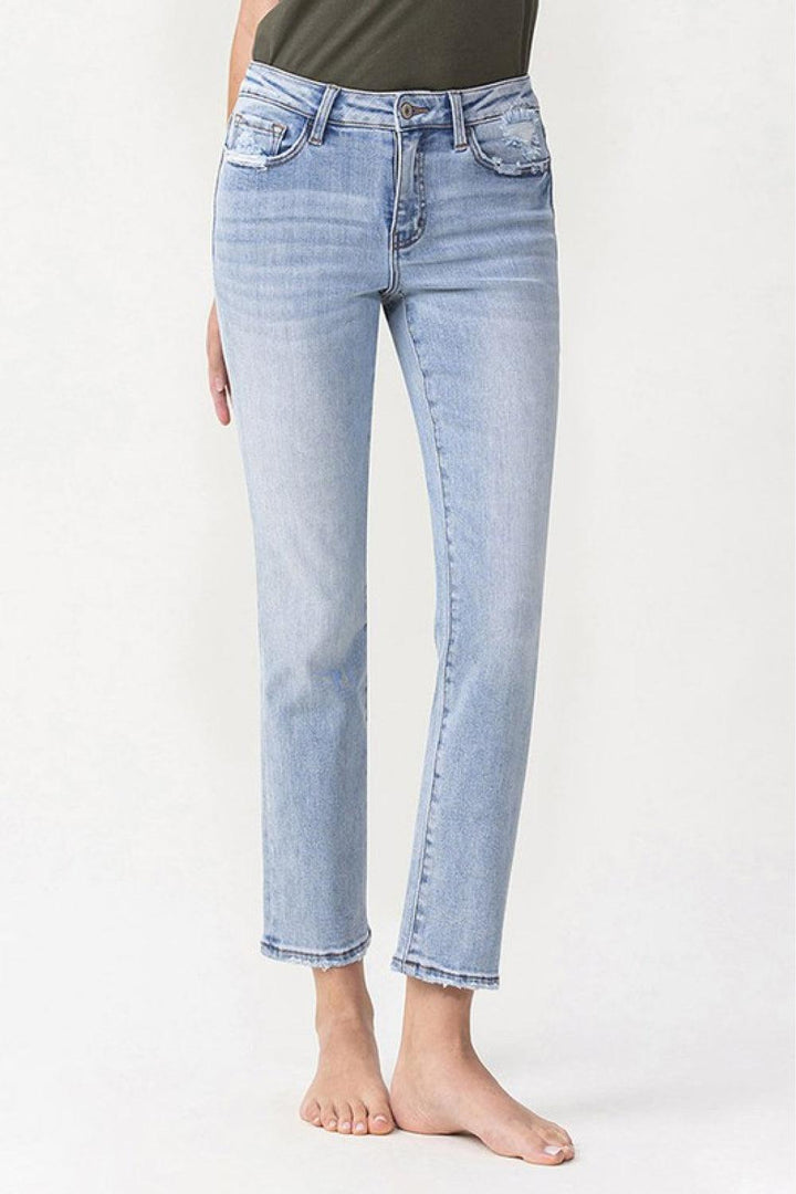 Lovervet Full Size Andrea Midrise Crop Straight Jeans - Lucianne Boutique