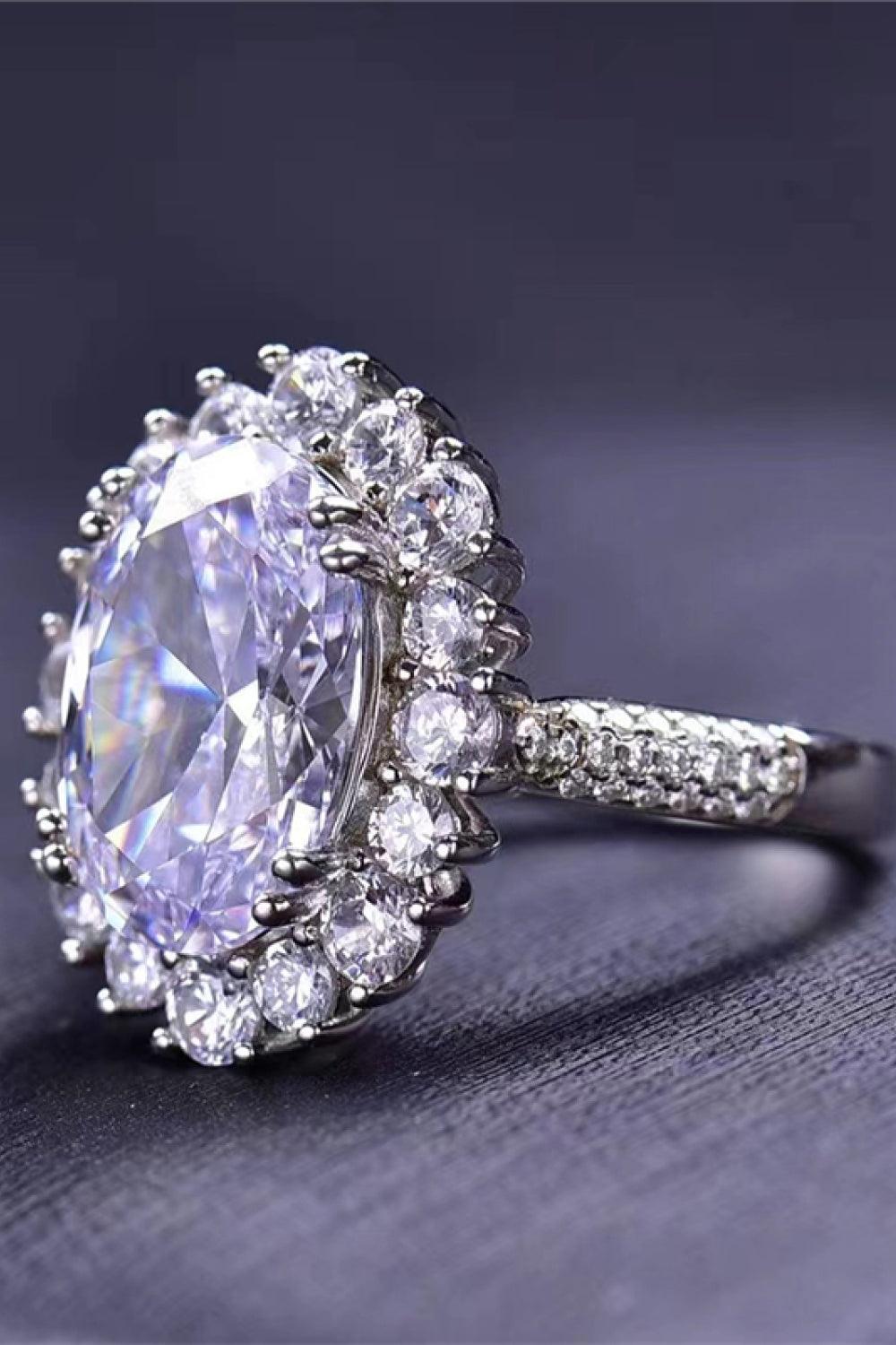 8 Carat Oval Moissanite Ring - Lucianne Boutique