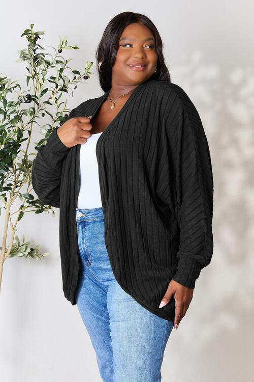 Basic Bae Full Size Ribbed Cocoon Cardigan - Lucianne Boutique