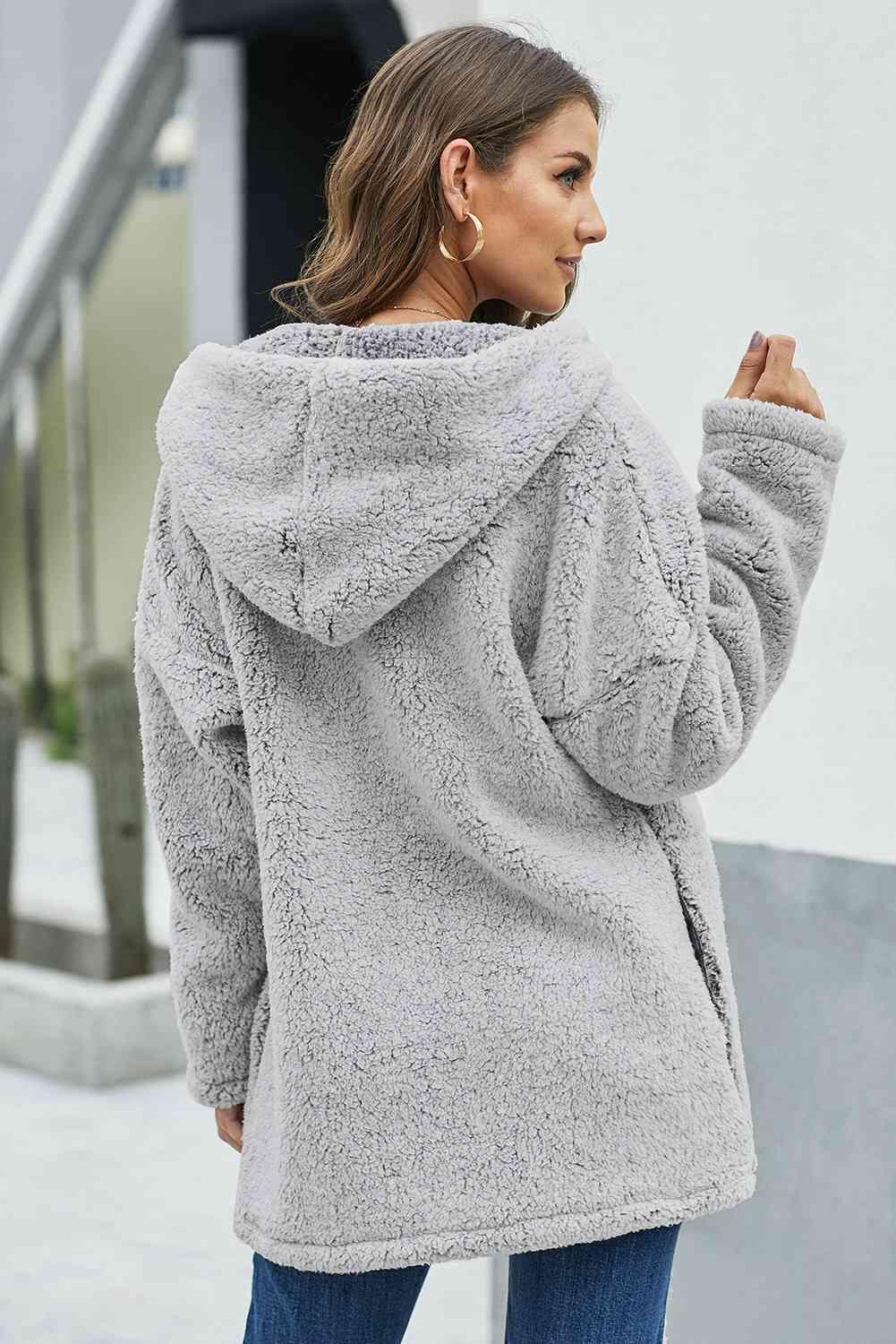 Hooded Teddy Coat - Lucianne Boutique
