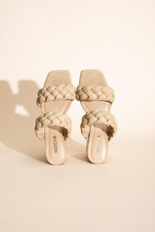 BUGGY-S BRAIDED STRAP MULE HEELS - Lucianne Boutique