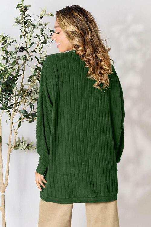 Basic Bae Full Size Ribbed Cocoon Cardigan - Lucianne Boutique