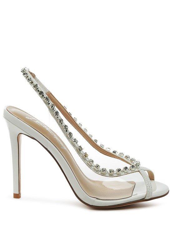 Camarine Clear Stiletto Sling back - Lucianne Boutique