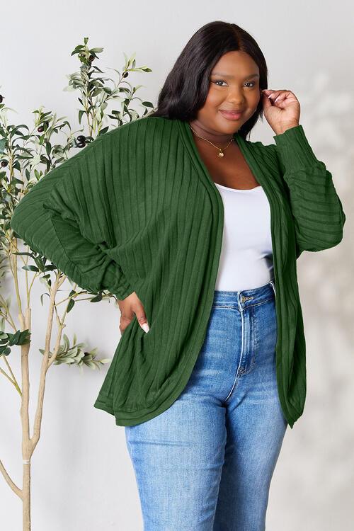 Basic Bae Full Size Ribbed Cocoon Cardigan - Lucianne Boutique