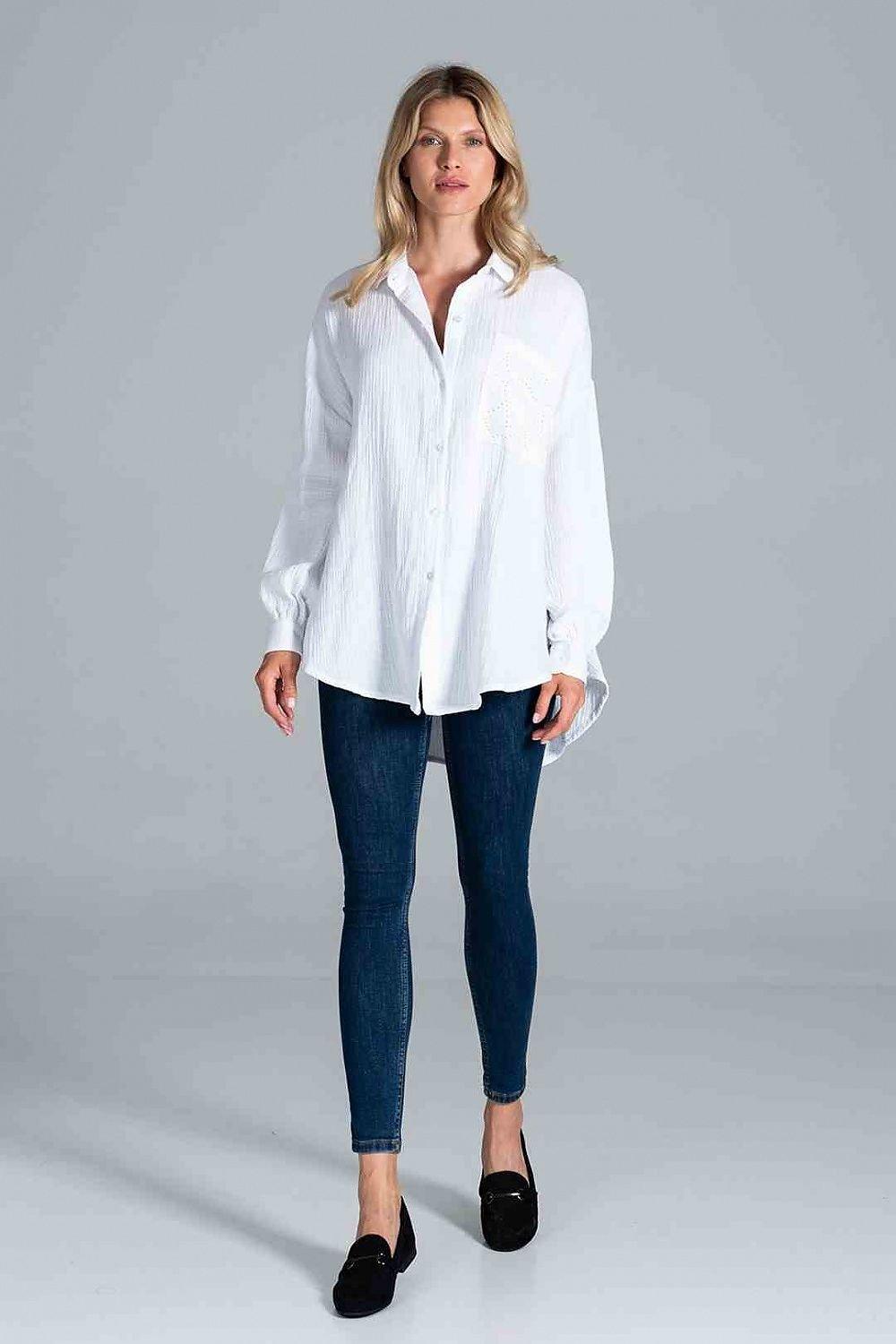 Long sleeve shirt model 172272 Figl - Lucianne Boutique