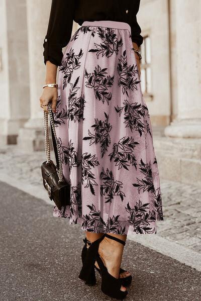 Embroidered High Waist Maxi Skirt - Lucianne Boutique