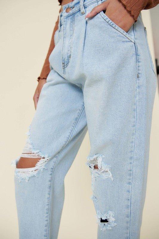 Distressed Slouchy - Lucianne Boutique