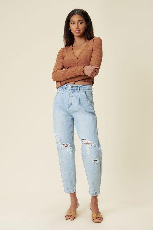 Distressed Slouchy - Lucianne Boutique