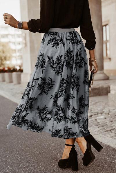 Embroidered High Waist Maxi Skirt - Lucianne Boutique