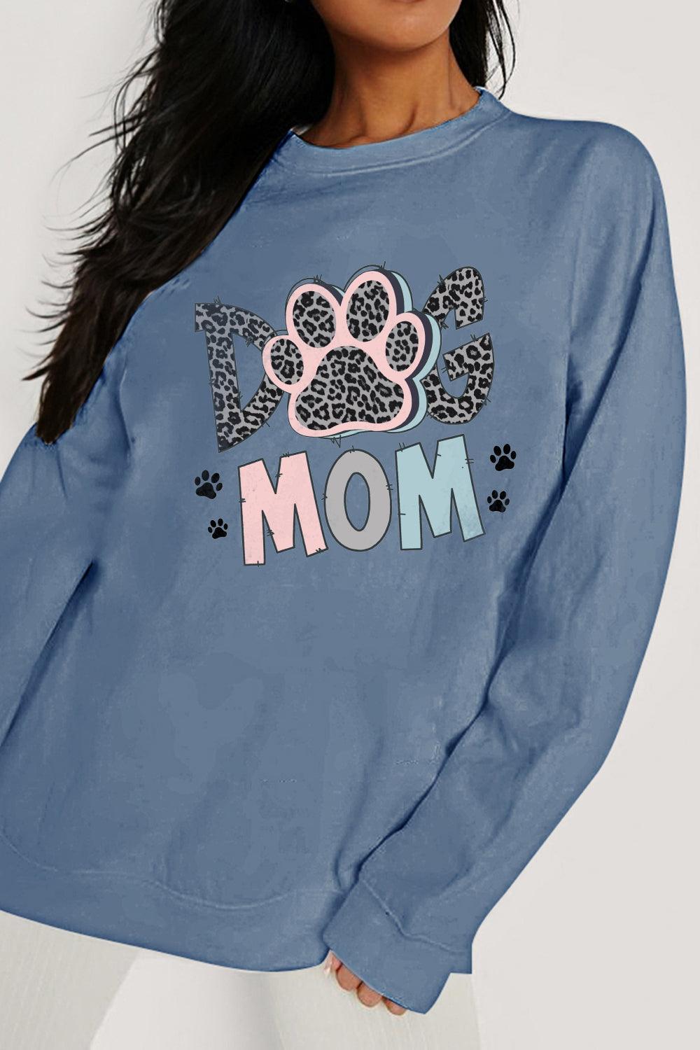 Simply Love Simply Love Full Size DOG MOM Graphic Sweatshirt - Lucianne Boutique